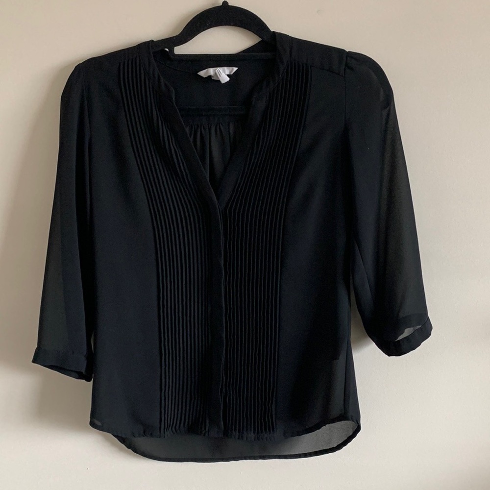 H&M sheer black blouse. Size 2